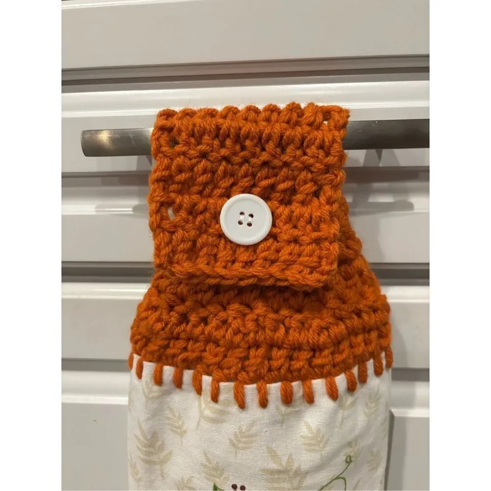Crochet Top Kitchen Towel-Harvest Blessings